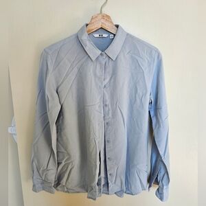 Uniqlo rayon long sleeve blouse